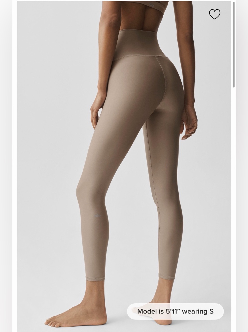 ALO Yoga 7/8 High-Waist Airlift Legging- Gravel, M